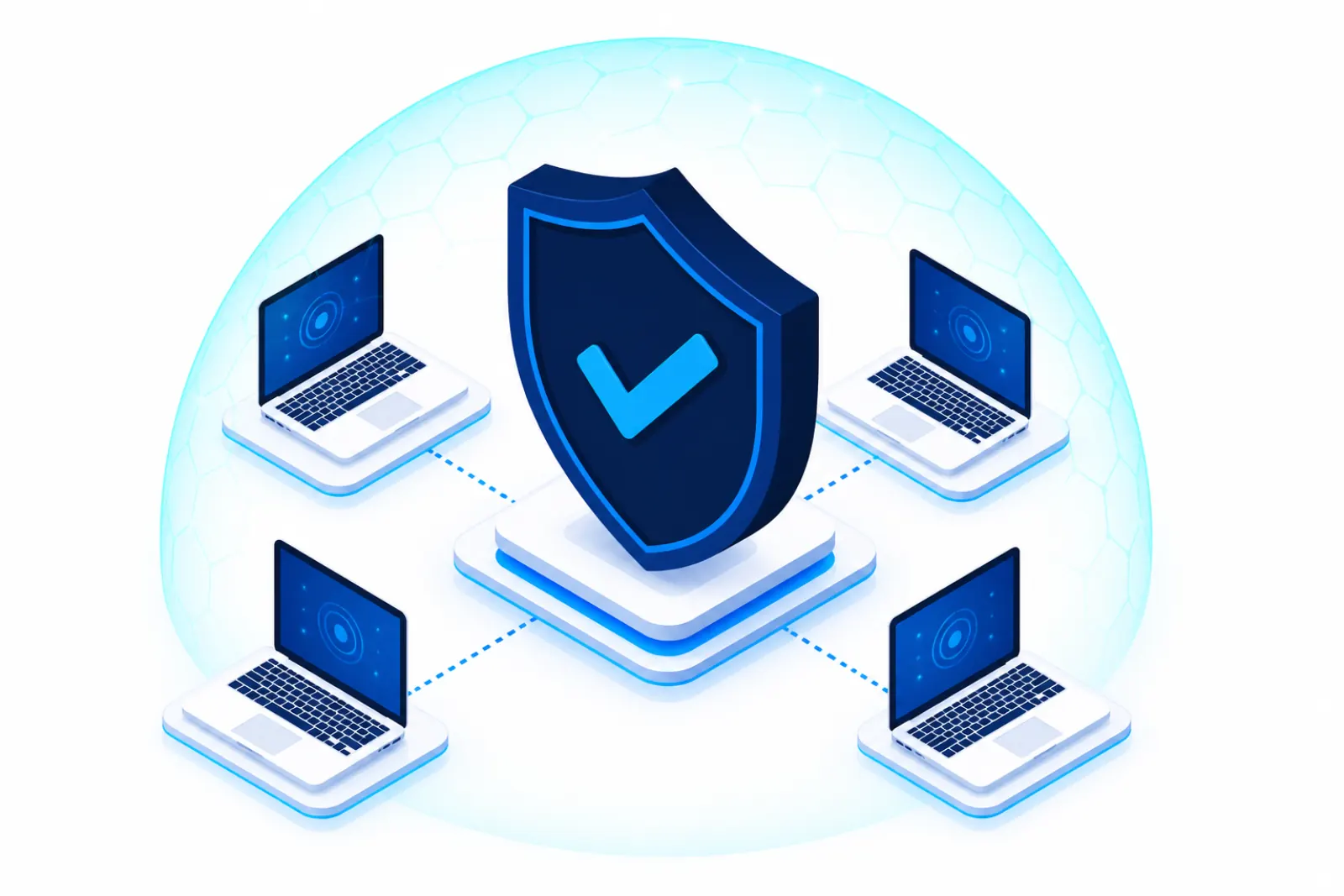 Postes Windows et Mac d'une PME protégés par un agent de sécurité unique