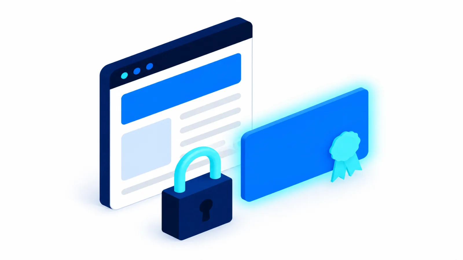Cadenas de connexion sécurisée et certificat d'un site web