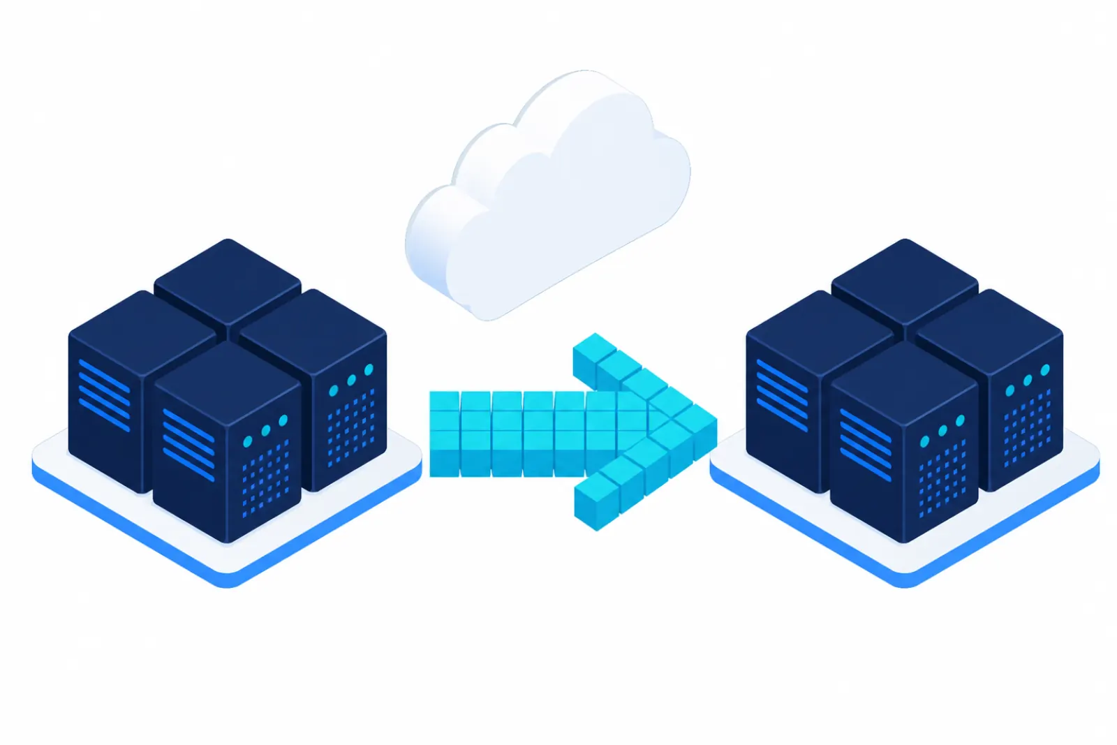 Nuages, serveurs et bascule par étapes